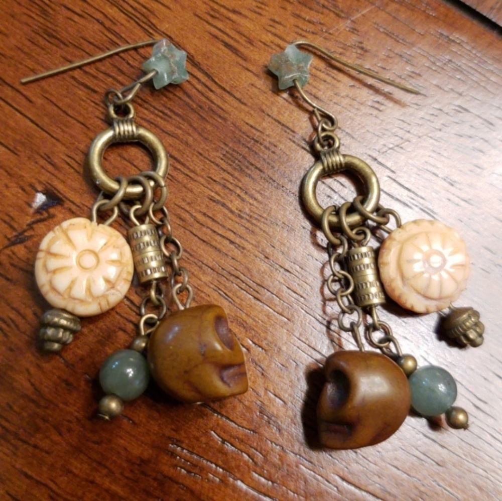 New Boho Skull star earrings Skull Earrings